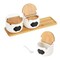 3pcs Condiment Jar Spice Containers with Bamboo Lids and Spoon Seasoning Pots